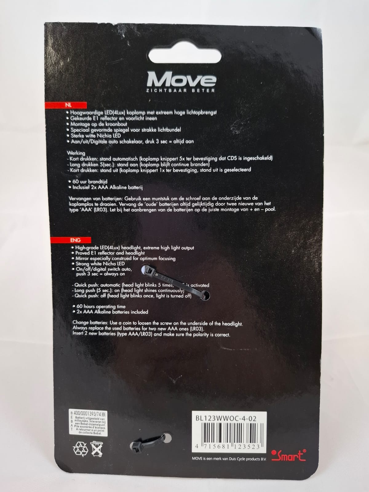 Koplamp Move Pearl met sensor